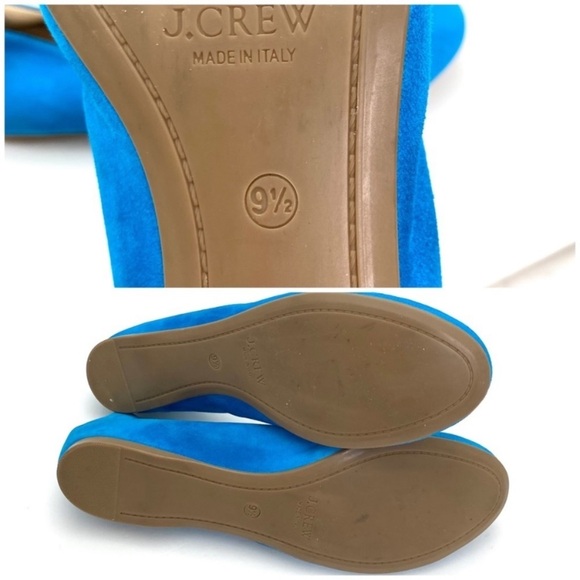 J.CREW Suede Round toe Ballet Flats in Beach Blue Size 9.5 #46198 - Picture 10 of 10